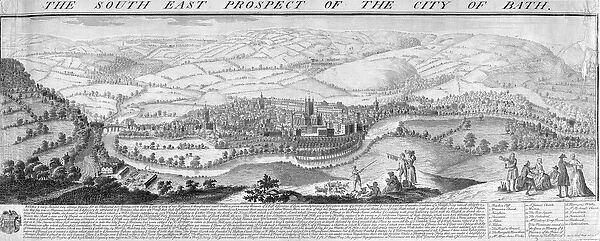 The South East Prospect of the City of Bath, 1734 (engraving)
