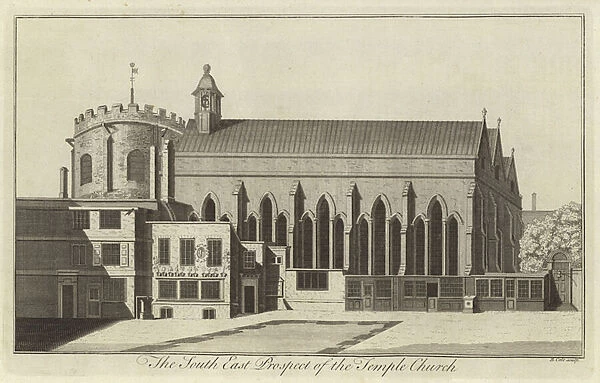 The South East Prospect of the Temple Church, London (engraving)