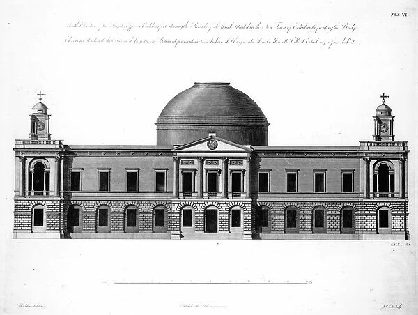 The South Elevation of Register House, Edinburgh, engraved by J