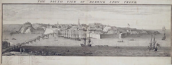 The South View of Berwick Upon Tweed, c. 1743-45 (pen & ink and wash on paper)