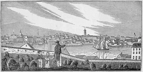 South view of Charlestown, from Historical Collections of Massachusetts