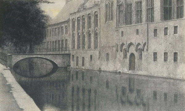 A Souvenir of Flanders (A Canal) 1904 (pencil & pastel on paper)