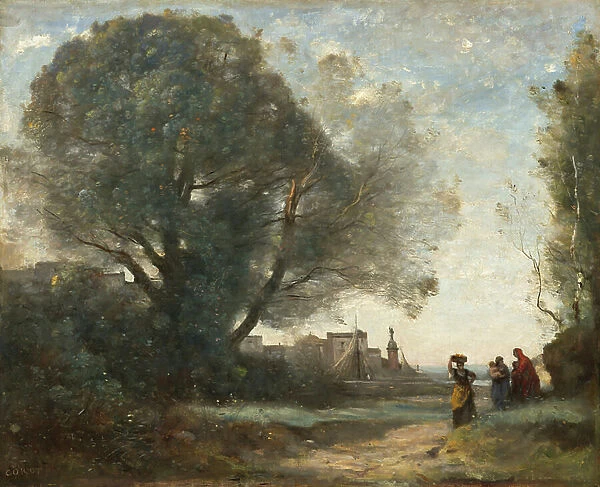 Souvenir of Terracina, 1864 (oil on canvas)
