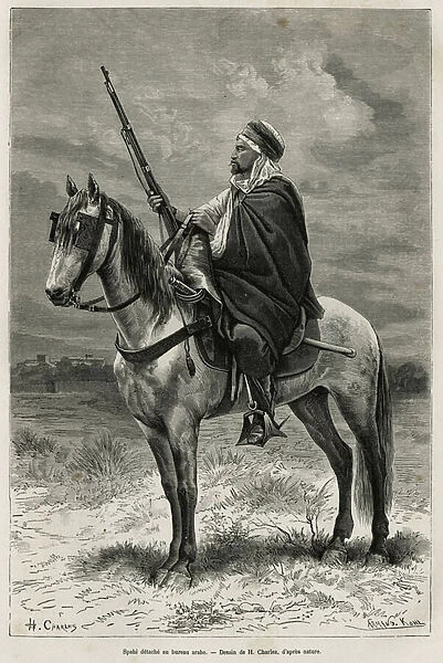 Spahi, efficient rider and dread contributing to the conquest of Algeria