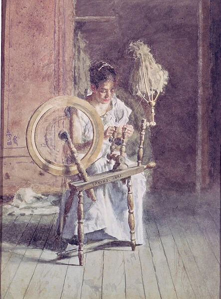 Spinning, 1881 (w  /  c on paper)