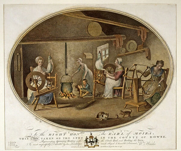 Spinning, Reeling with the Clock Reel, and boiling the Yarn