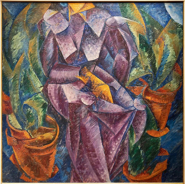 Spiral Perpendicular Costruction. Seated Woman, 1913-14 (oil on canvas)