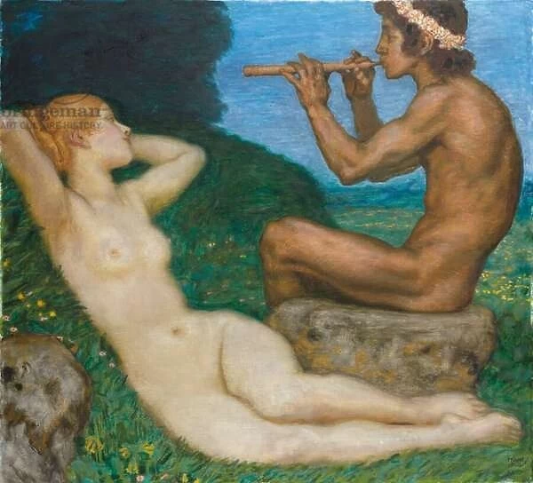 Spring Love; Liebesfrshling, 1917 (oil on canvas)