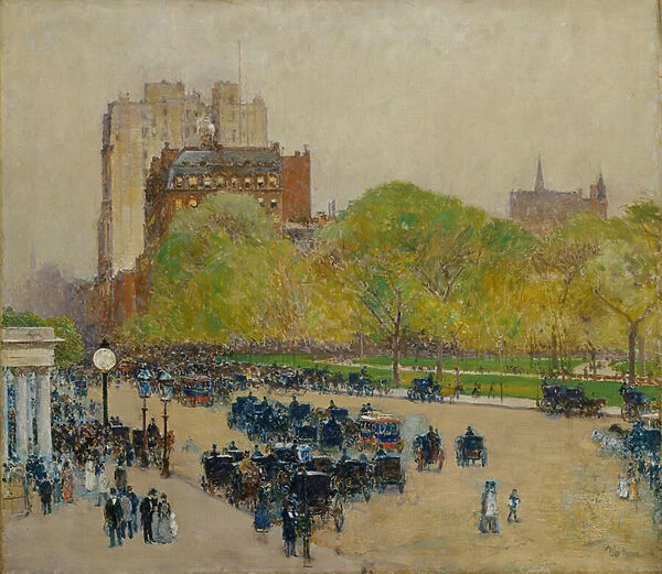 Spring Morning in the Heart of the City, 1890 (oil on canvas)