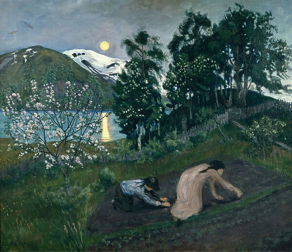 Spring Night in the Garden, 1909 (oil on canvas)