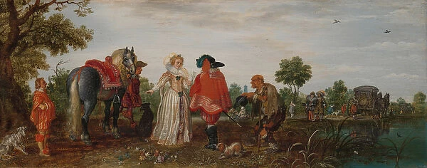 Spring (The Meeting), 1625 (oil on panel)