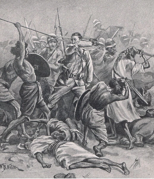 The square at Abu-Klea, 17th January 1885, illustration from