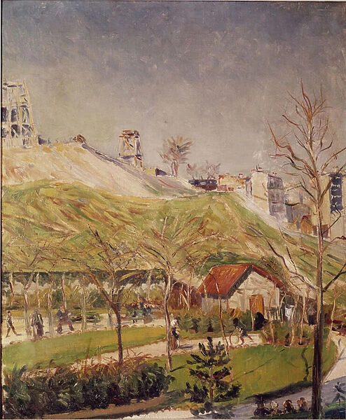 Square Saint-Pierre and the Butte Montmartre. Painting by Paul Signac (1863-1935), 1883