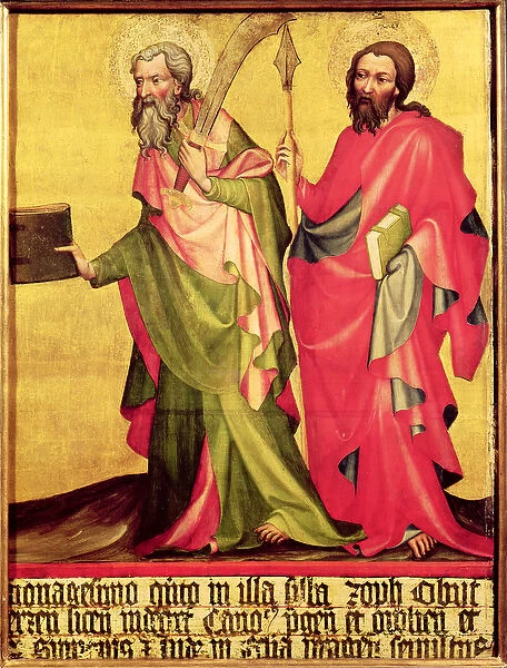 SS. Bartholomew and Thomas, right hand panel from the Epitaph of Jan of Jeran, 1395