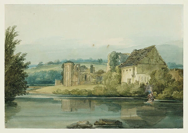 St Agatha's Abbey, Richmond, Yorkshire, c. 1797 (w / c, gouache, ink, gum arabic & pencil on paper)