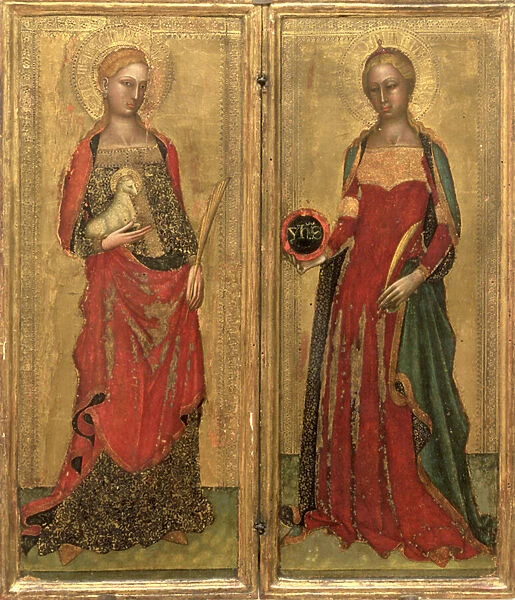 St. Agnes and St. Domitilla (tempera on panel)