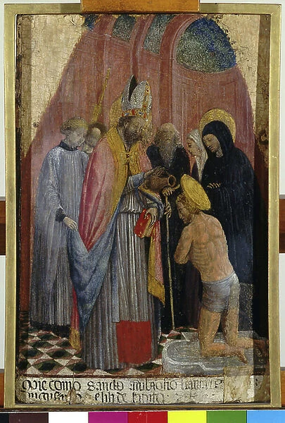 St. Ambrose baptizes St. Augustine, c. 1441 (tempera on panel)