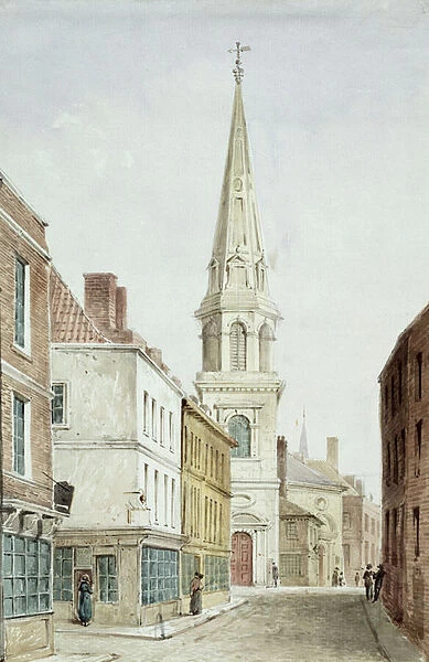 St. Antholins Church, a View from the West along Watling Street, c