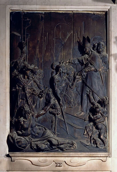 St. Anthony Distributing Alms, relief from the Salviati chapel (bronze)