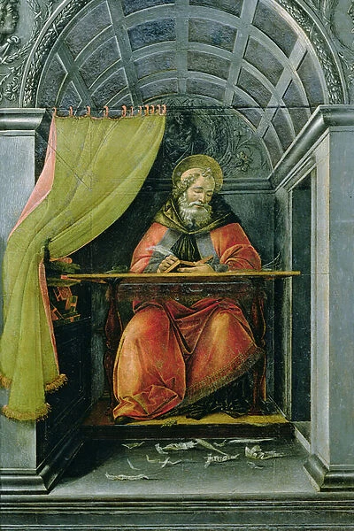 St. Augustine in his cell, 1490 (tempera on panel)