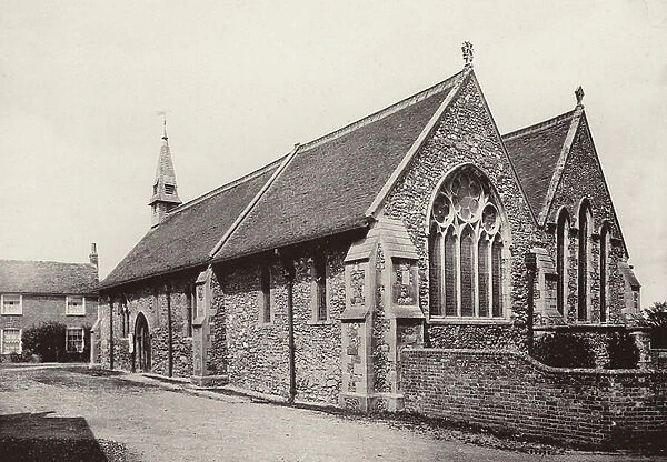 St Bartholomew's Church, Sandwich (b / w photo)