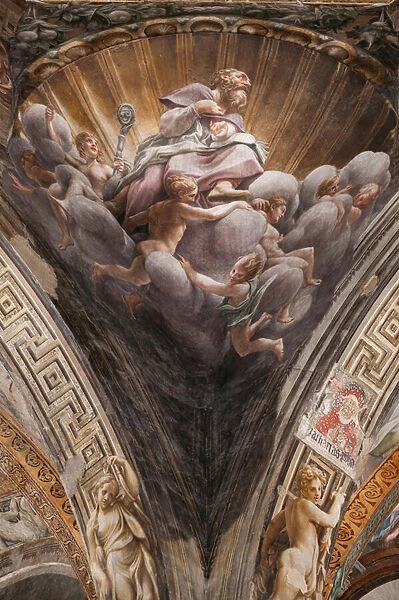 St Bernard, detail of 3660852, 1526-30 (fresco)