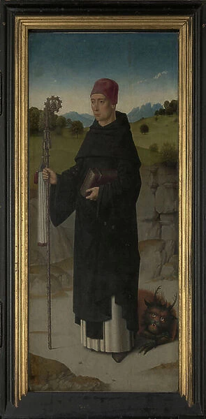 St. Bernard, left hand panel from the Triptych of St. Erasmus, c. 1460 (oil on panel)
