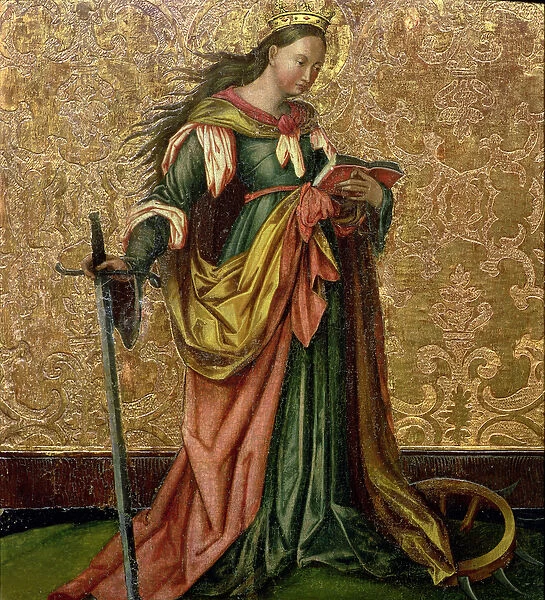 St. Catherine of Alexandria (oil on panel)