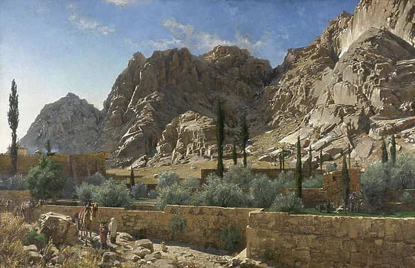 St. Catherine's Monastery on Mount Sinai (oil on canvas)
