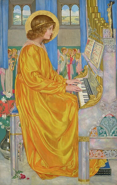St. Cecilia, 1901 (tempera, oil & gold paint on panel)