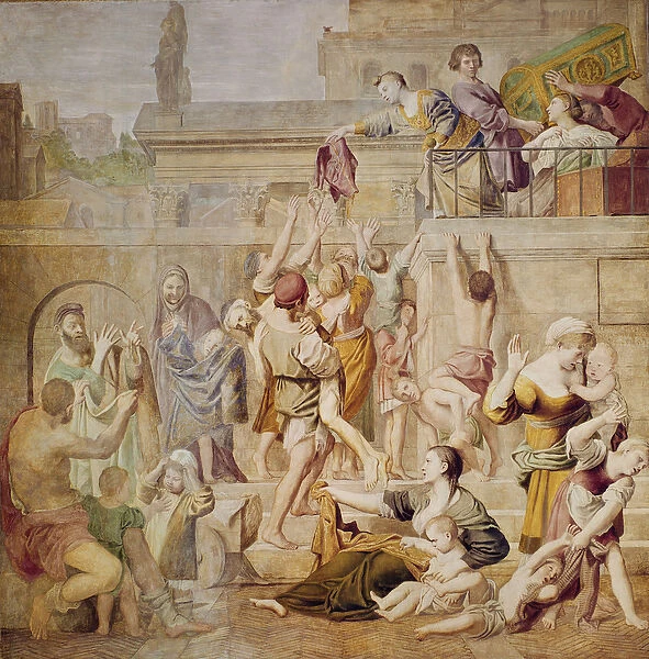 St. Cecilia Distributing Alms, c. 1612-15 (oil on canvas)