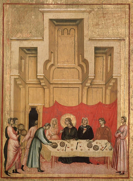 St Cecilia and story of her life Detail: the wedding banquet of Cecilia