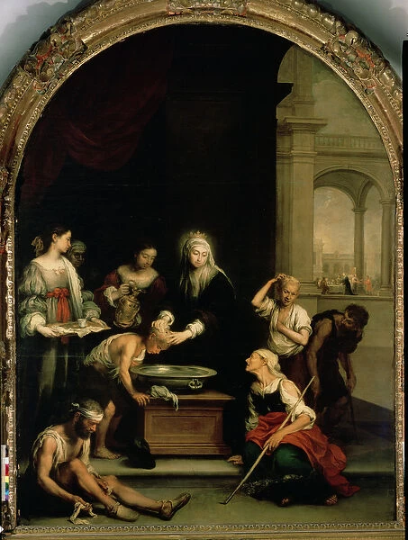 St. Elizabeth of Hungary tending the sick and leprous, c. 1671-74 (oil on canvas)
