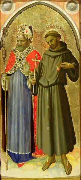 St. Francis and a Bishop Saint (panel) (see also 69008)