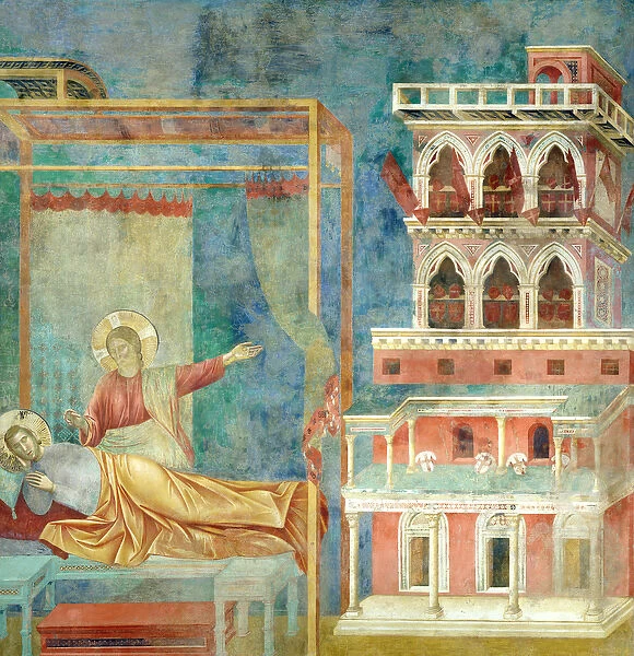 St. Francis Dreams of a Palace full of Weapons, 1297-99 (fresco)