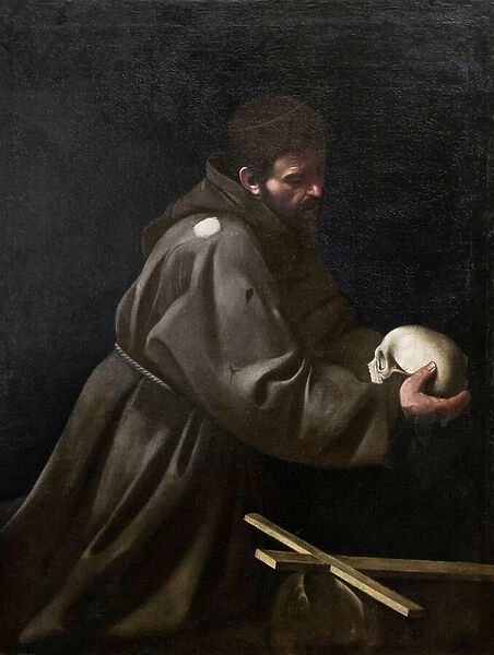 St Francis in meditation, 17th century (painting)