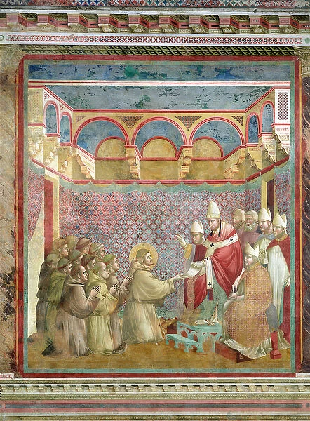 St. Francis Receives Approval of his Regula Prima from Pope Innocent III