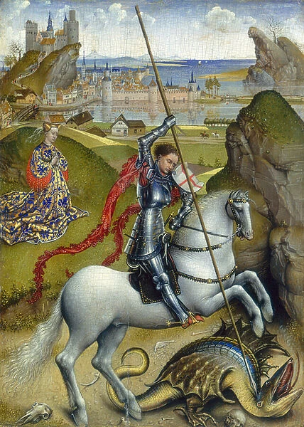 St. George and the Dragon, c. 1432  /  1435 (oil on panel)