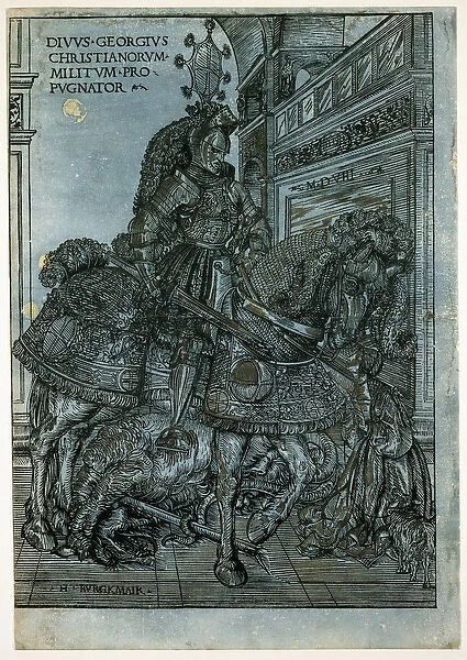 St George on Horseback, 1508 (chiaroscuro woodcut)