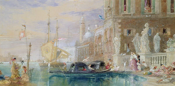 St. George s, Venice, c. 1860 (w  /  c, gouache & pencil on paper)