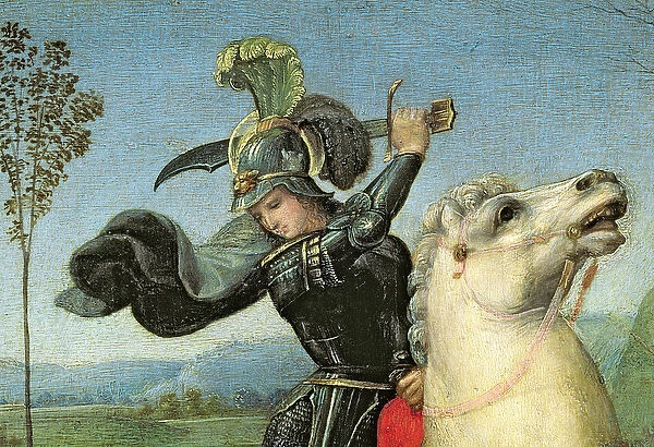 St. George Struggling with the Dragon, c. 1503-05 (oil on panel) (detail of 15971)