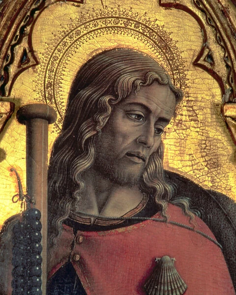 St. James, detail from the San Martino polyptych (tempera on panel) (see 76671 and 76669)
