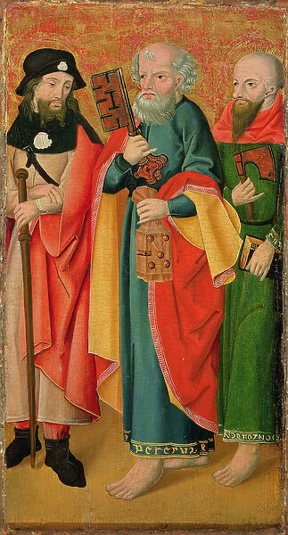 St James, St Peter and St Matthew (oil on panel)