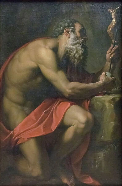 St Jerome, 1600 circa, Agostino Carracci (oil on canvas)