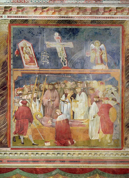 St. Jerome Checking the Stigmata on the Body of St. Francis, 1296-97 (fresco)