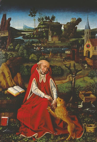 St. Jerome and the Lion (oil on canvas)