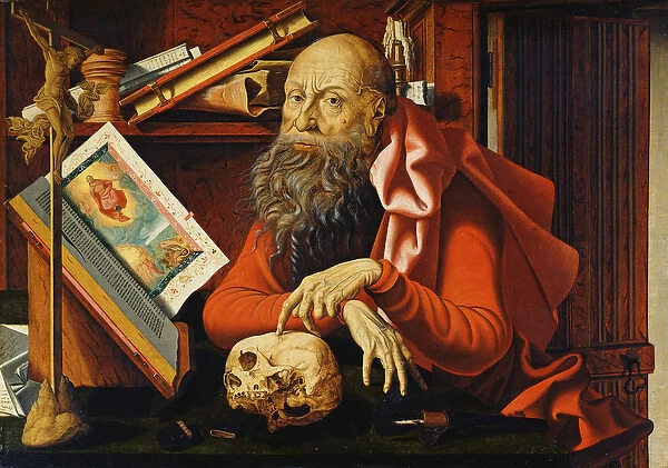 St. Jerome in his Oratory (oil on panel)