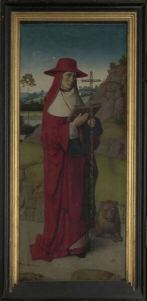 St. Jerome, right hand panel from the Triptych of St. Erasmus, c. 1460 (oil on panel)