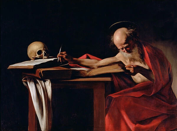 St Jerome Writing, c. 1605 (oil on canvas)