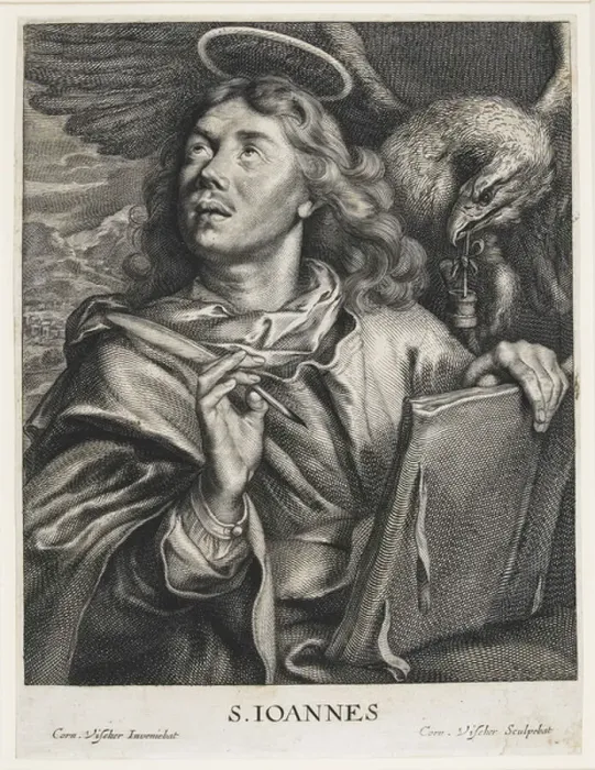 Framed Print : St. John. 883054 St. John by Visscher, Cornelis 